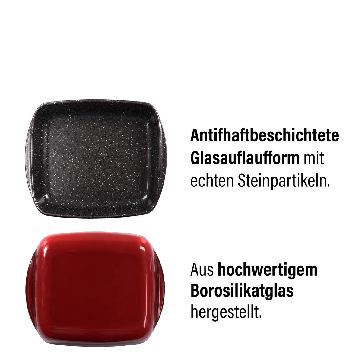 AUFLAUFFORM - Rot, Glas (15cm) - Stoneline