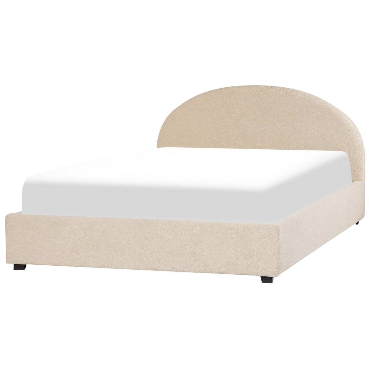 POLSTERBETT Beige Bouclé 180x200 cm Vaucluse - Beige, Textil (180/200cm) - Beliani