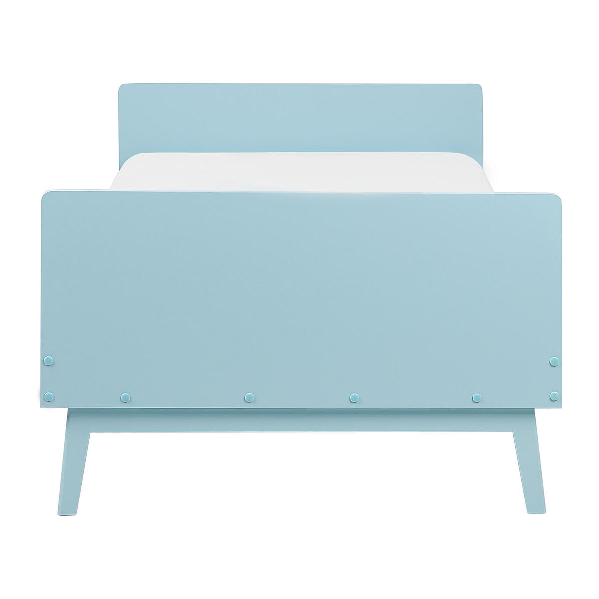 BETT mit Lattenrost 90x200 cm Blau Bonnac - Hellblau, Holz (90/200cm) - Beliani
