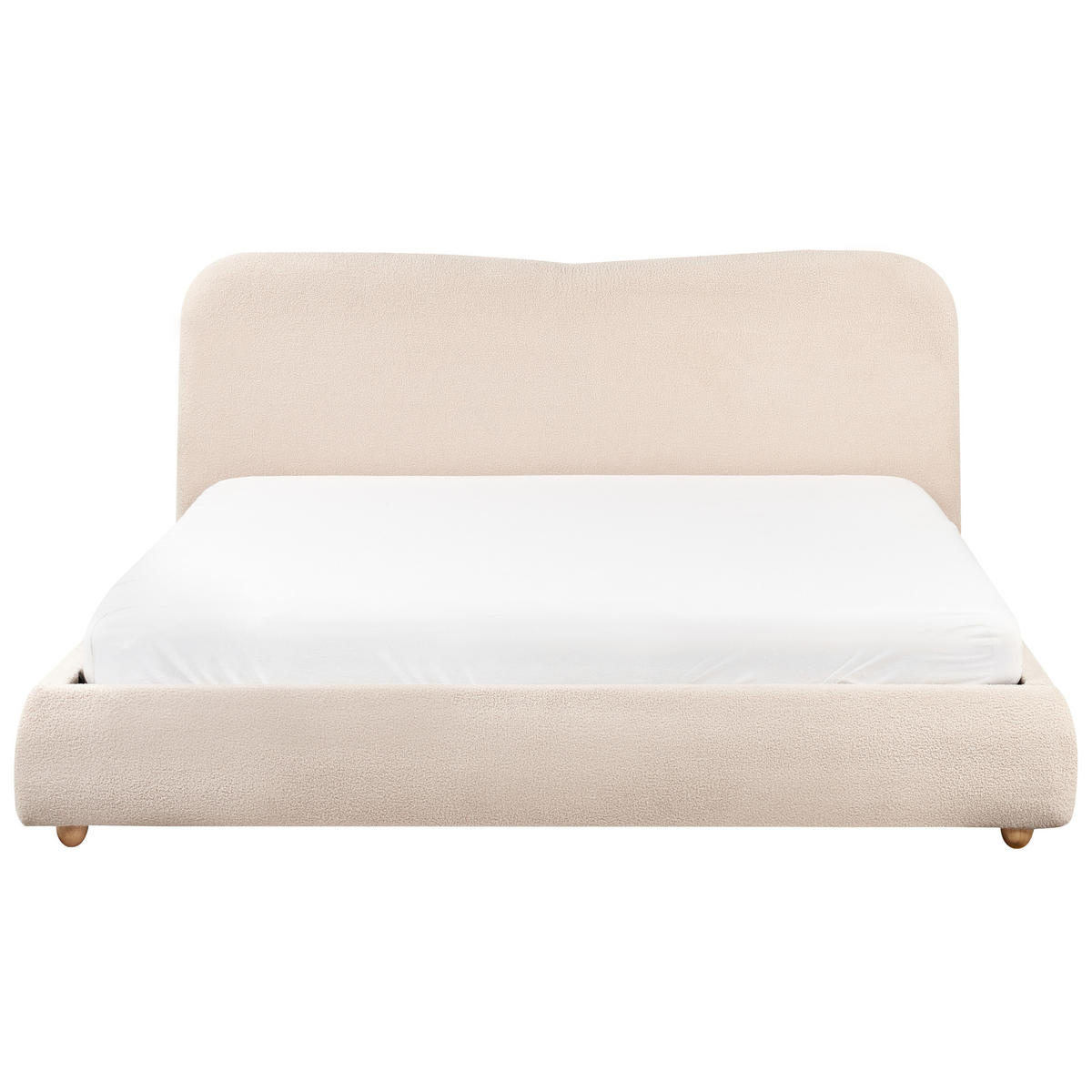 BETT mit Stauraum 180x200 cm Beige Blagnac - Beige, Textil (180/200cm) - Beliani