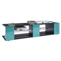 LOWBOARD Movie Fronten in Petrol Hochglanz - Petrol, Holzwerkstoff (135/30/39cm) - Vladon
