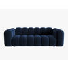 SOFA Lupine aus Samt königsblau 3 Sitzplätze - Dunkelblau, Textil (95/70/230cm) - Micadoni