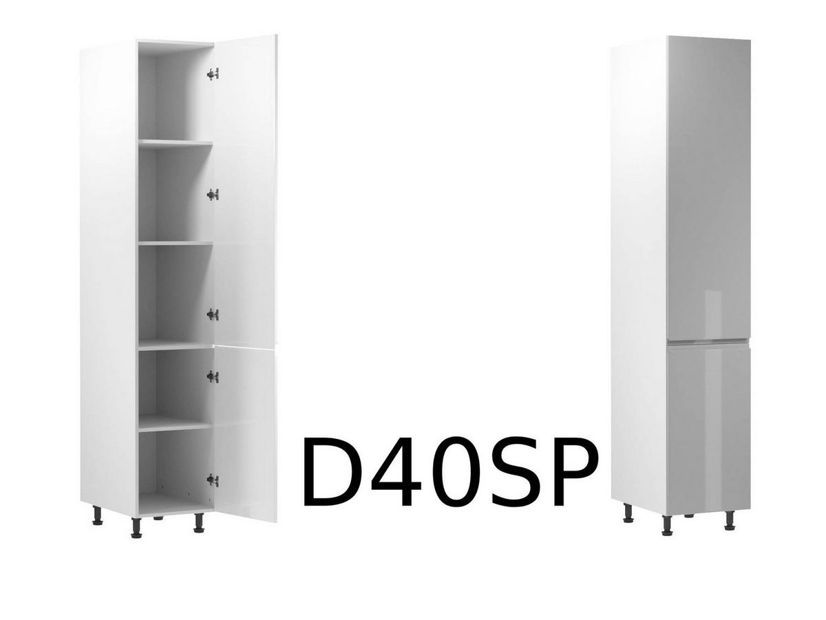 KÜCHENINSEL 360 cm - Aspen KA22-M360 - Grau/Hochglanz - Grau, Holz/Holzwerkstoff (360/212/58cm)