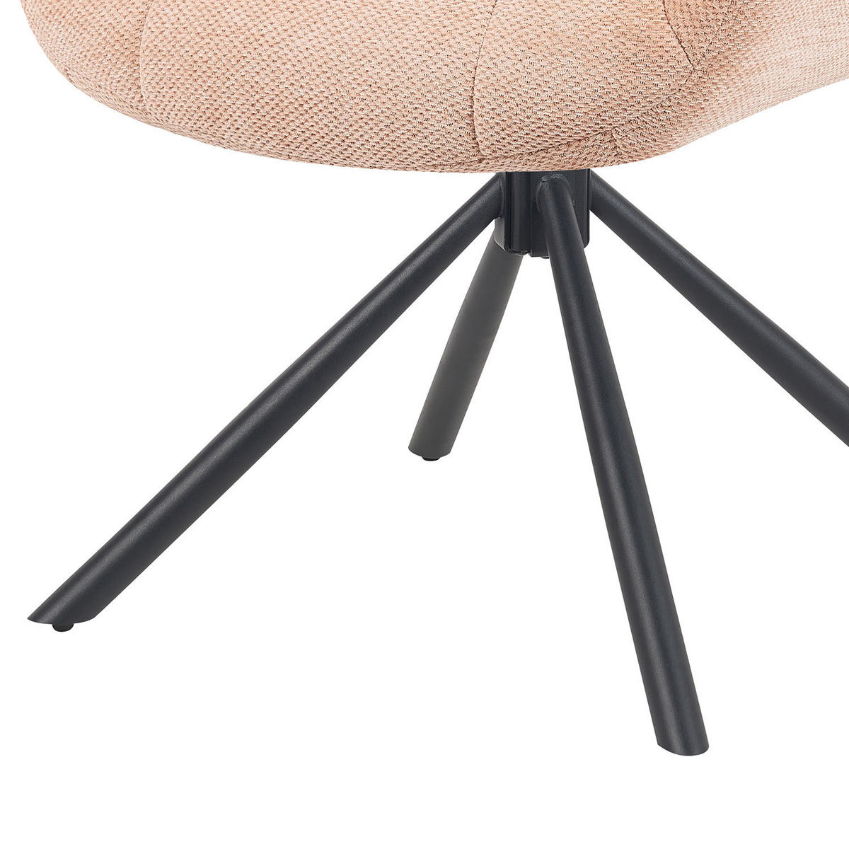 DREHSTUHL Mika-Luka 2er-Set - Schwarz/Rosa, Textil/Metall (65/81/66cm) - DUBI Möbel