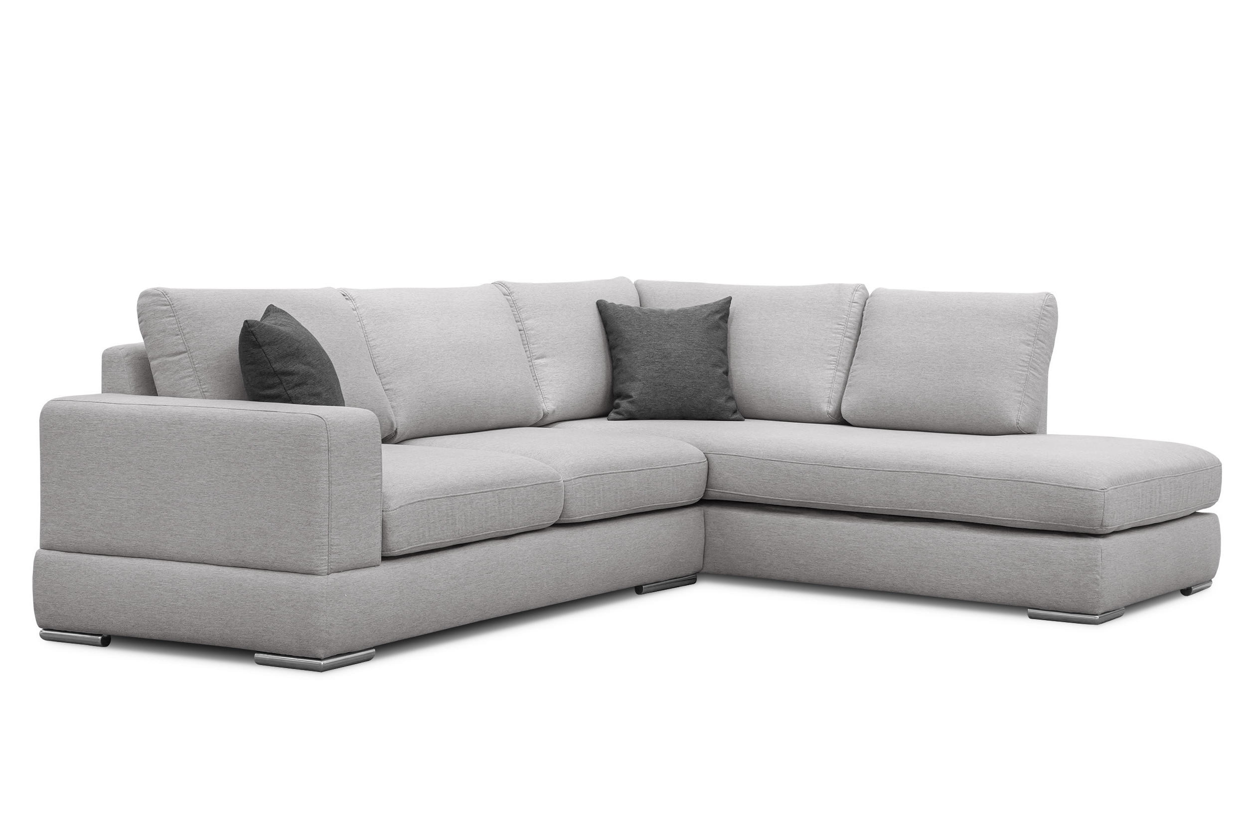 ECKSOFA OTTO 5-Sitzer, hellgrau - Hellgrau, Holzwerkstoff/Textil (279/219cm) - Courtois Laville