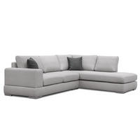 ECKSOFA OTTO 5-Sitzer, hellgrau - Hellgrau, Holzwerkstoff/Textil (279/219cm) - Courtois Laville