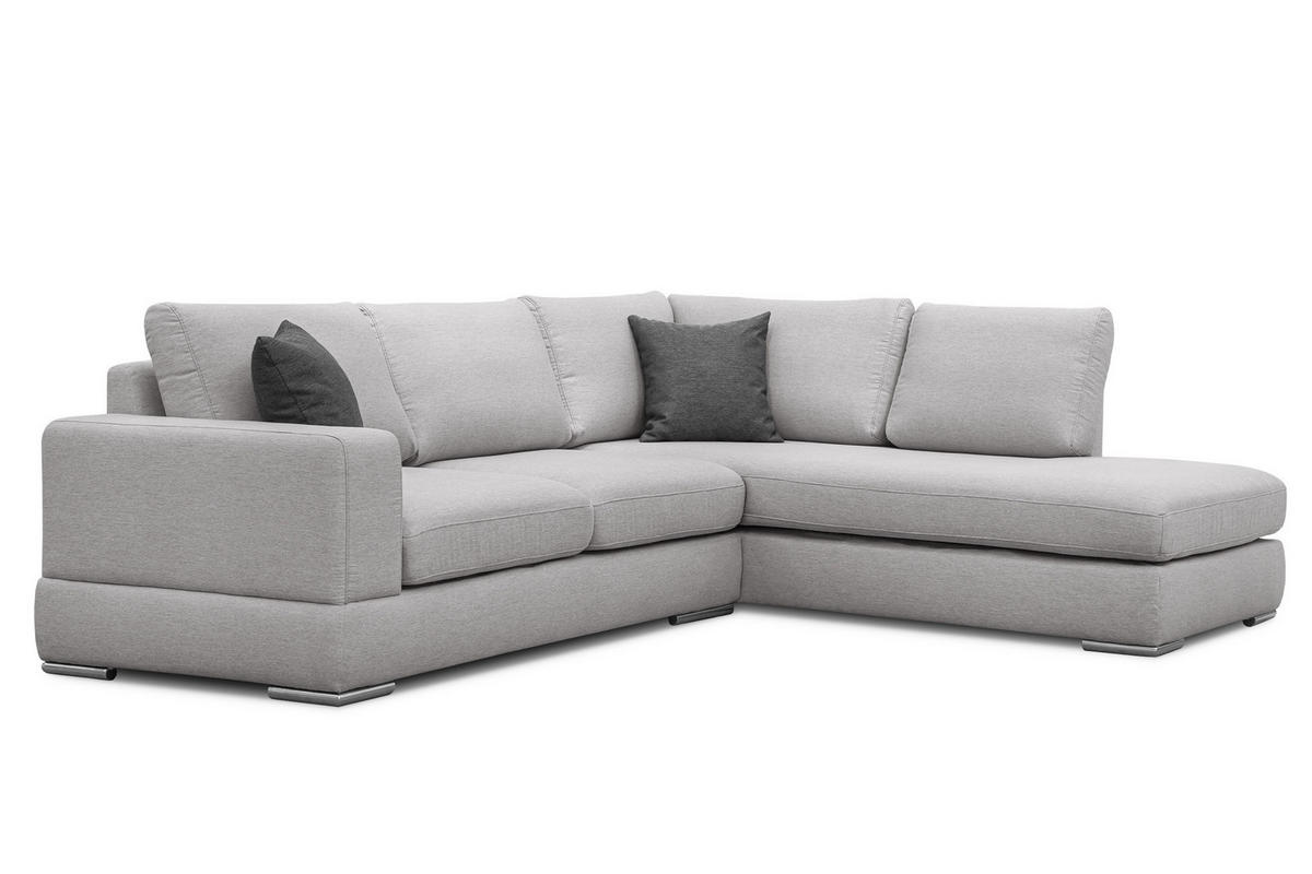 ECKSOFA OTTO 5-Sitzer, hellgrau - Hellgrau, Holzwerkstoff/Textil (279/219cm) - Courtois Laville