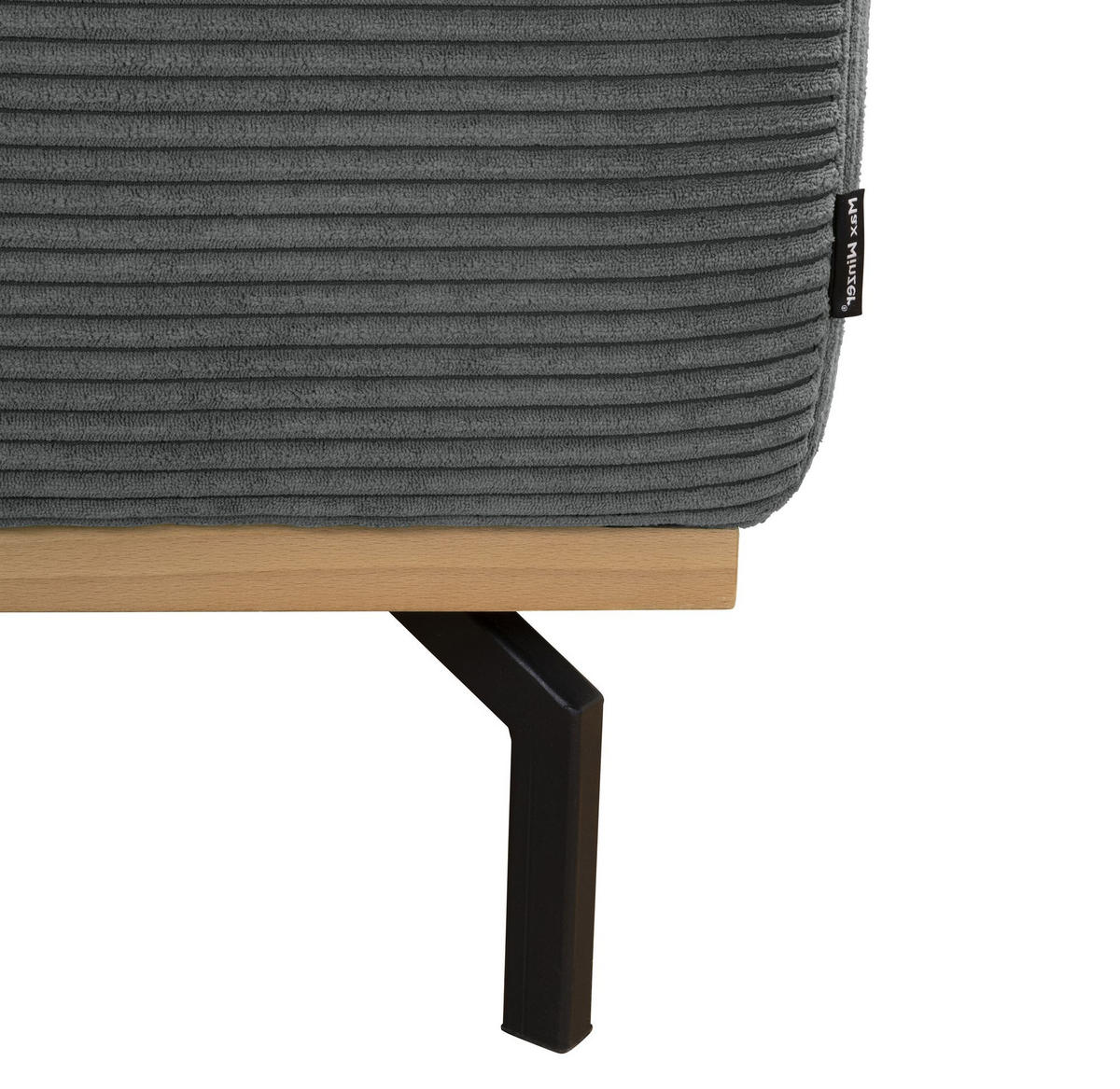 ECKSOFA mit Longchair links Katrien Cordstoff anthrazit - Anthrazit, Kunststoff (135/280cm) - 58aufmkessel