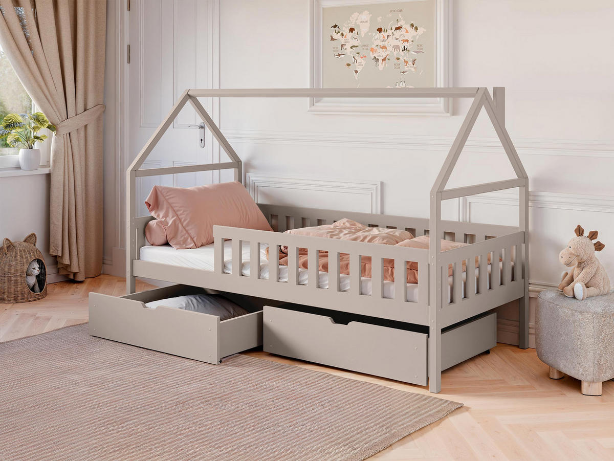 HAUSBETT Domi - Kaschmir, Holz (80/200cm) - MIRJAN24