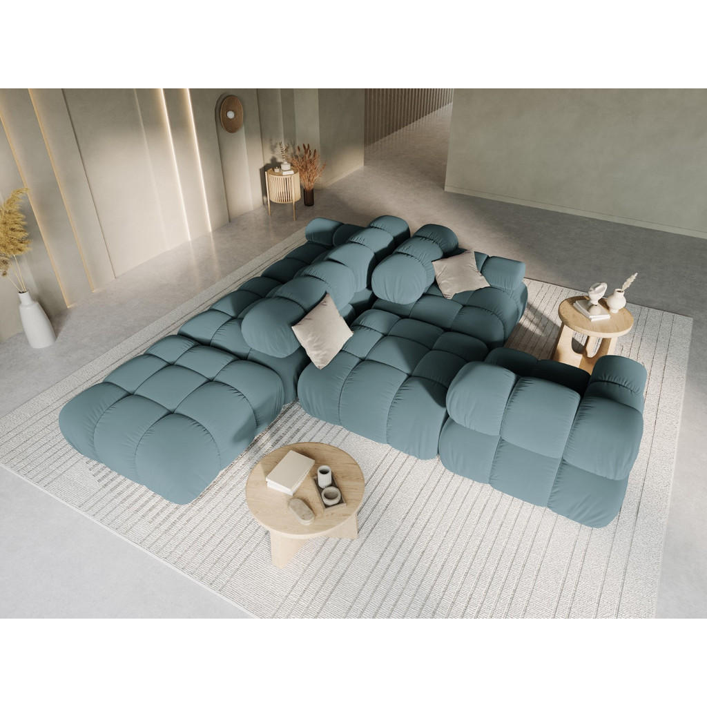 Thumbnail - Micadoni Modulares-Sofa, Petrol, Textil, 4-Sitzer, 94x63x282 cm, Hergestellt in Europa, Oeko-Tex®, Wohnzimmer, Sofas & C...