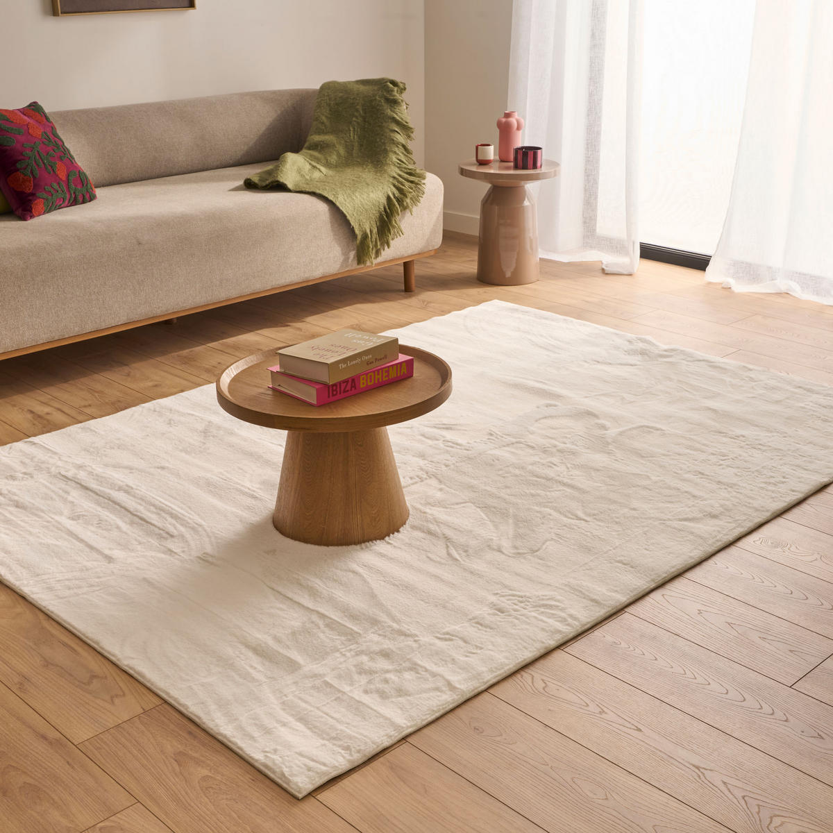 TEPPICH uni ultra weich weiß Nube 120x160cm - Weiß, Textil (120/160cm) - Nazar Rugs