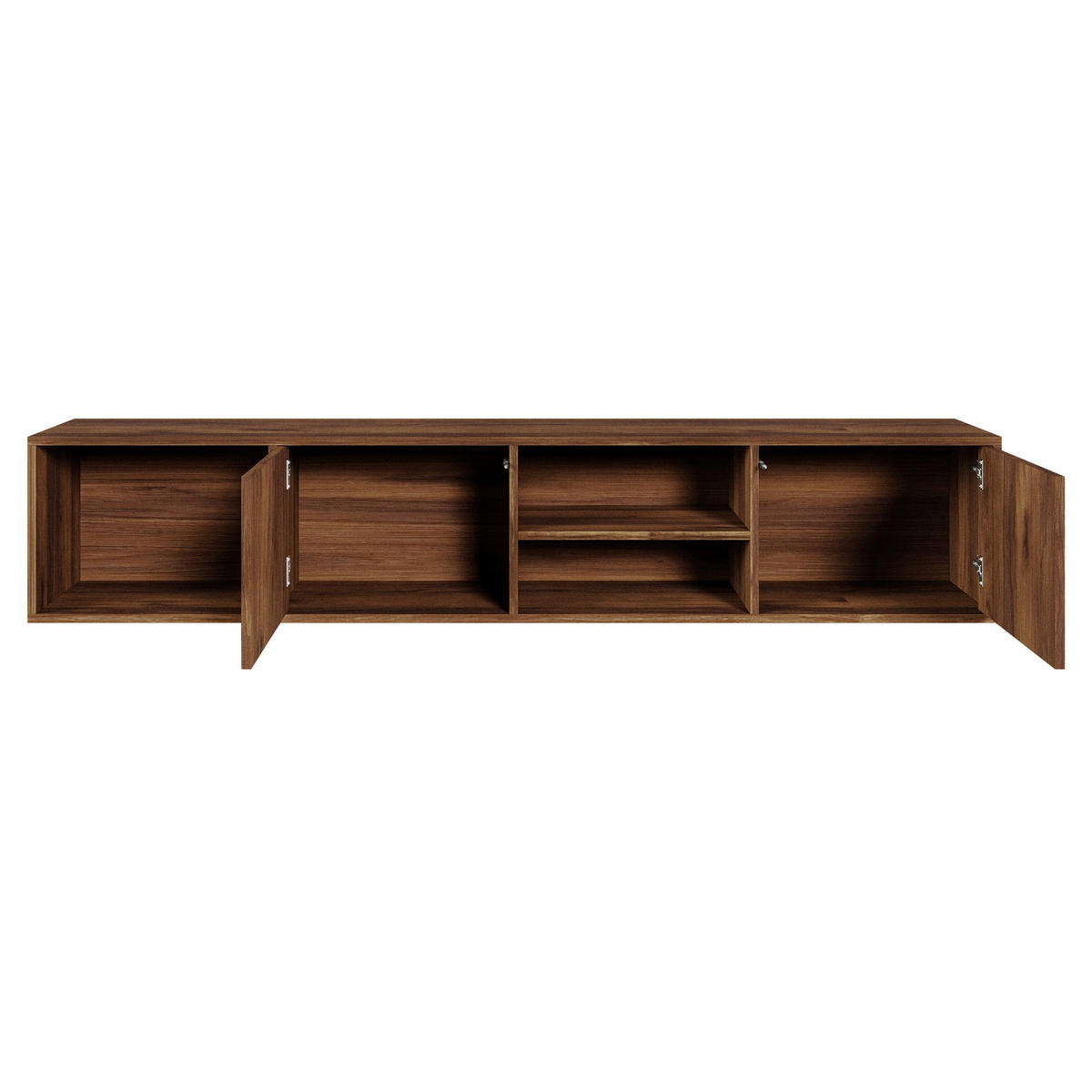 TV-HÄNGEBOARD Sanva WARMIA WALNUSS 200 CM - Dunkelbraun, Holzwerkstoff (200/40/35cm) - Selsey
