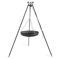 DREIBEIN mit Wok, 180 cm Höhe, Rohstahl, Wok 60 cm Durchmesser - Schwarz, Metall (60/60cm) - Cook King