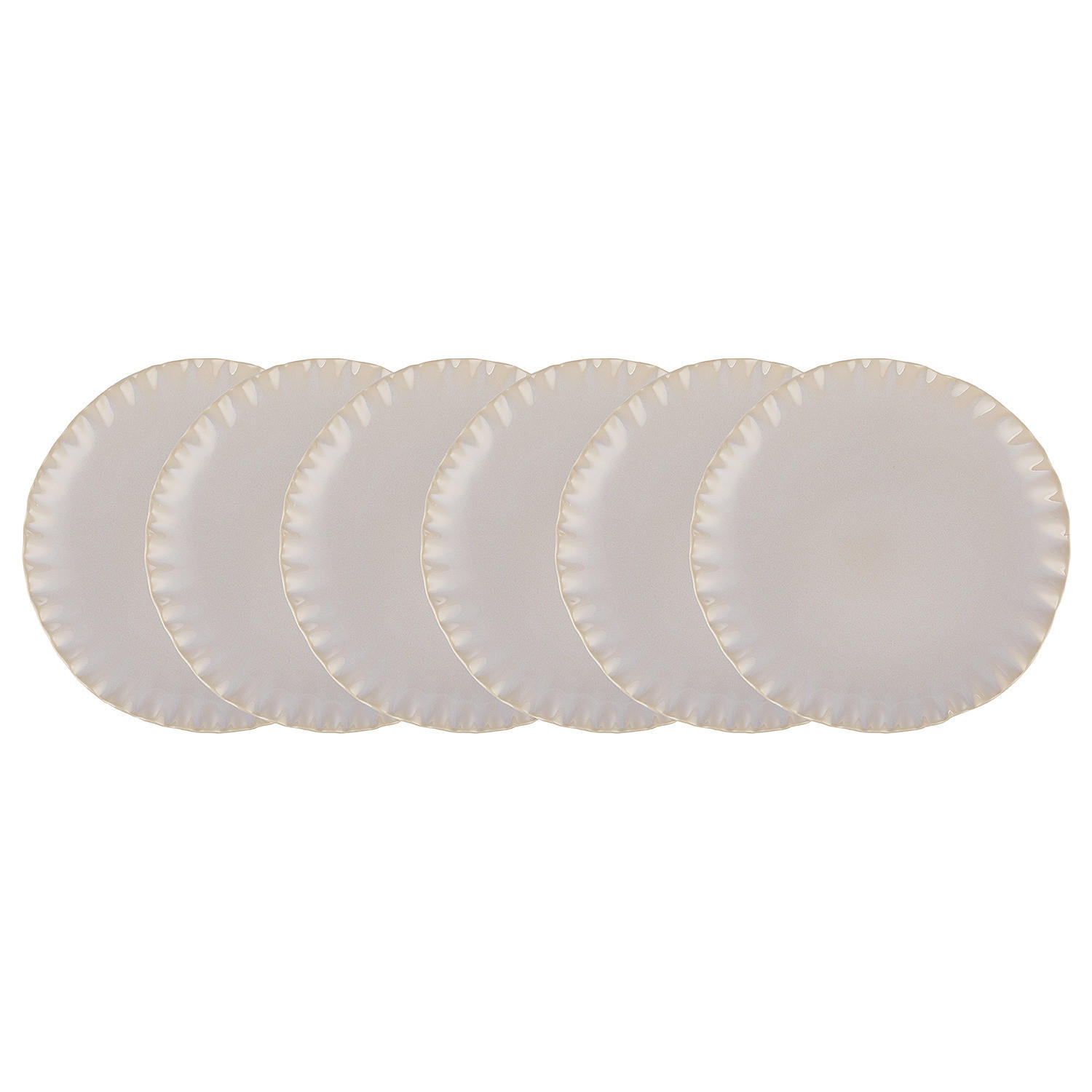 TELLER (6er Set) Florence - Beige/Weiß, Keramik (28/28/2.8cm) - Butlers