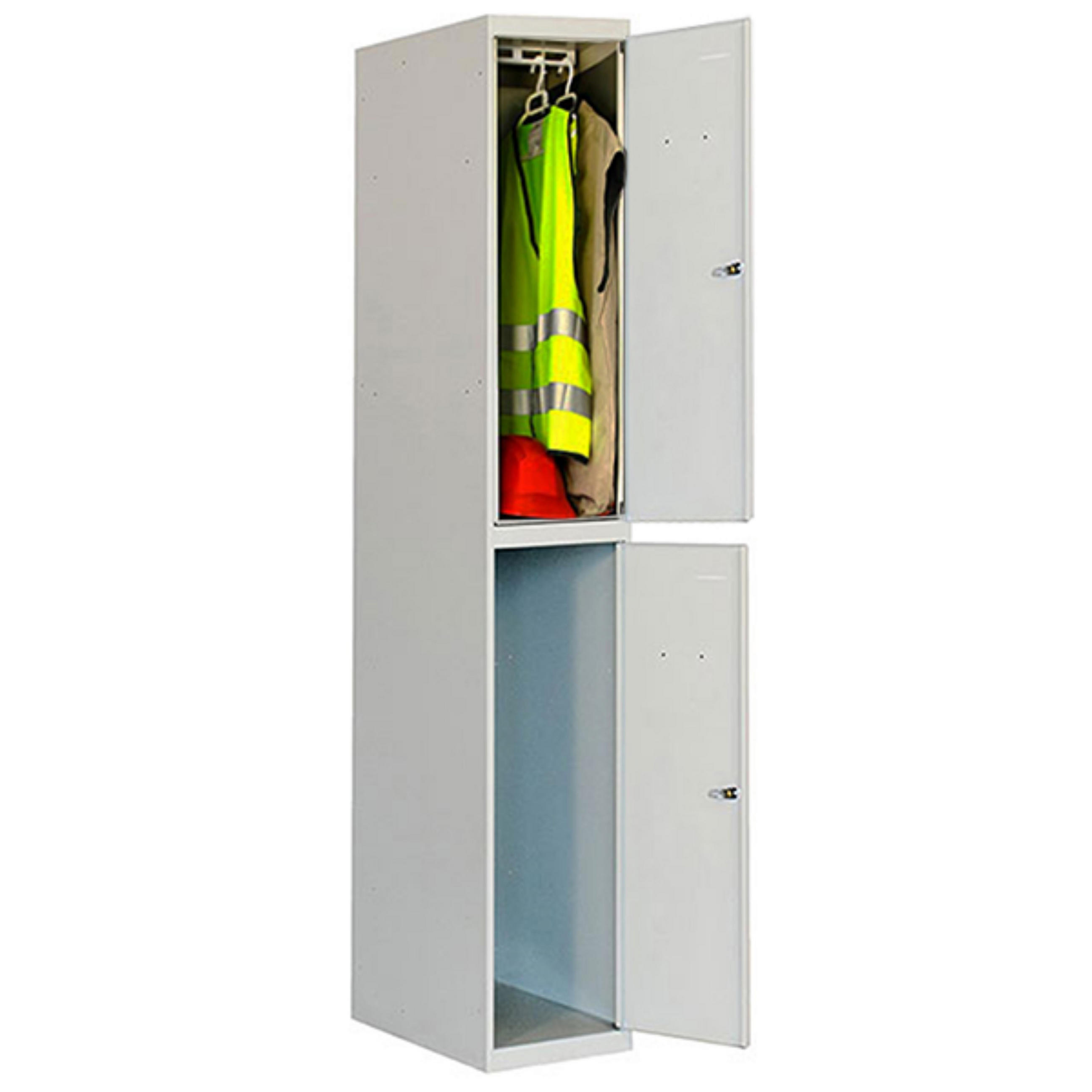SPIND Amego 2 Abteile HxBxT 180 x 30 x 50 cm Abteilbreite 30 cm - Hellgrau, Metall (30/180/50cm) - PROREGAL