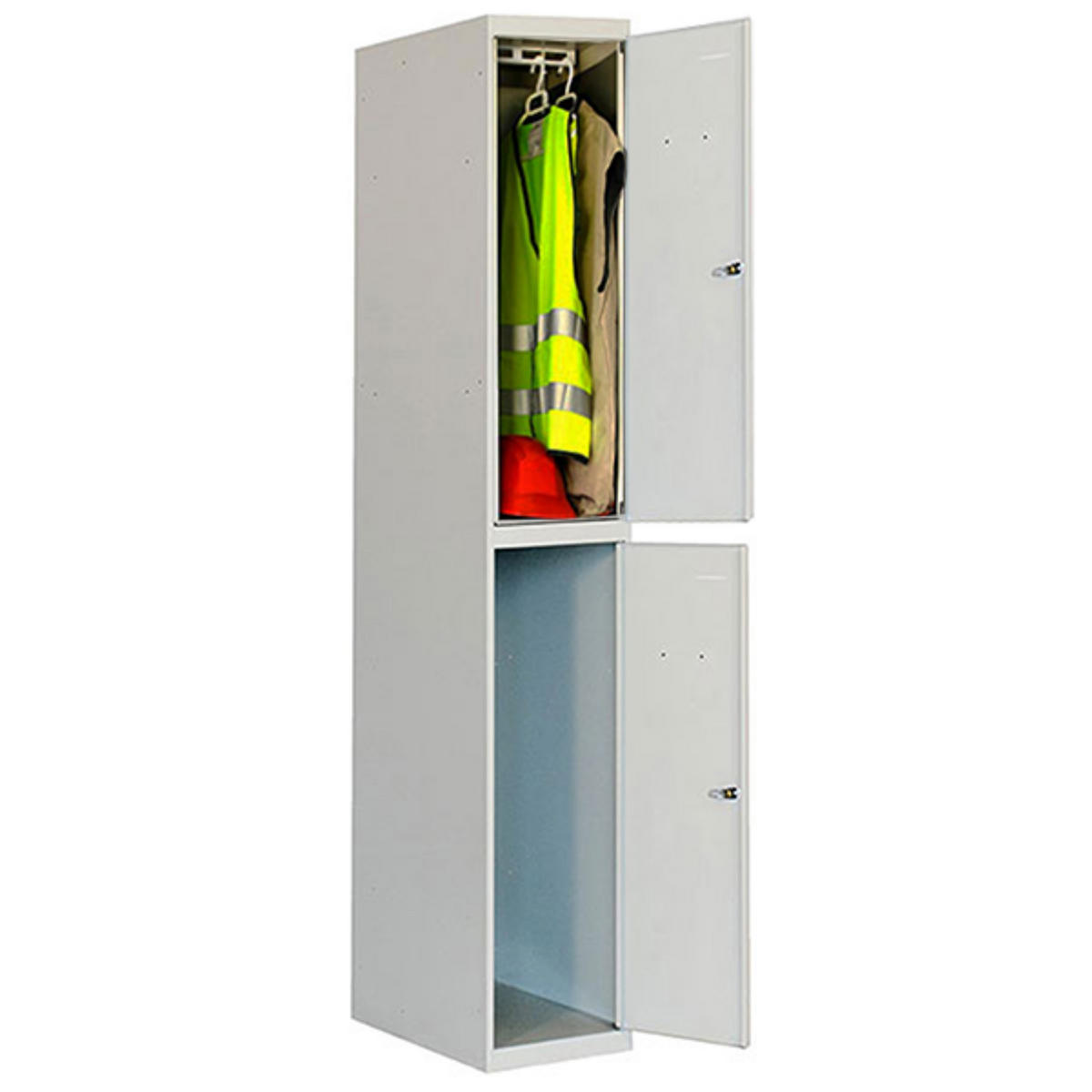 SPIND Amego 2 Abteile HxBxT 180 x 30 x 50 cm Abteilbreite 30 cm - Hellgrau, Metall (30/180/50cm) - PROREGAL