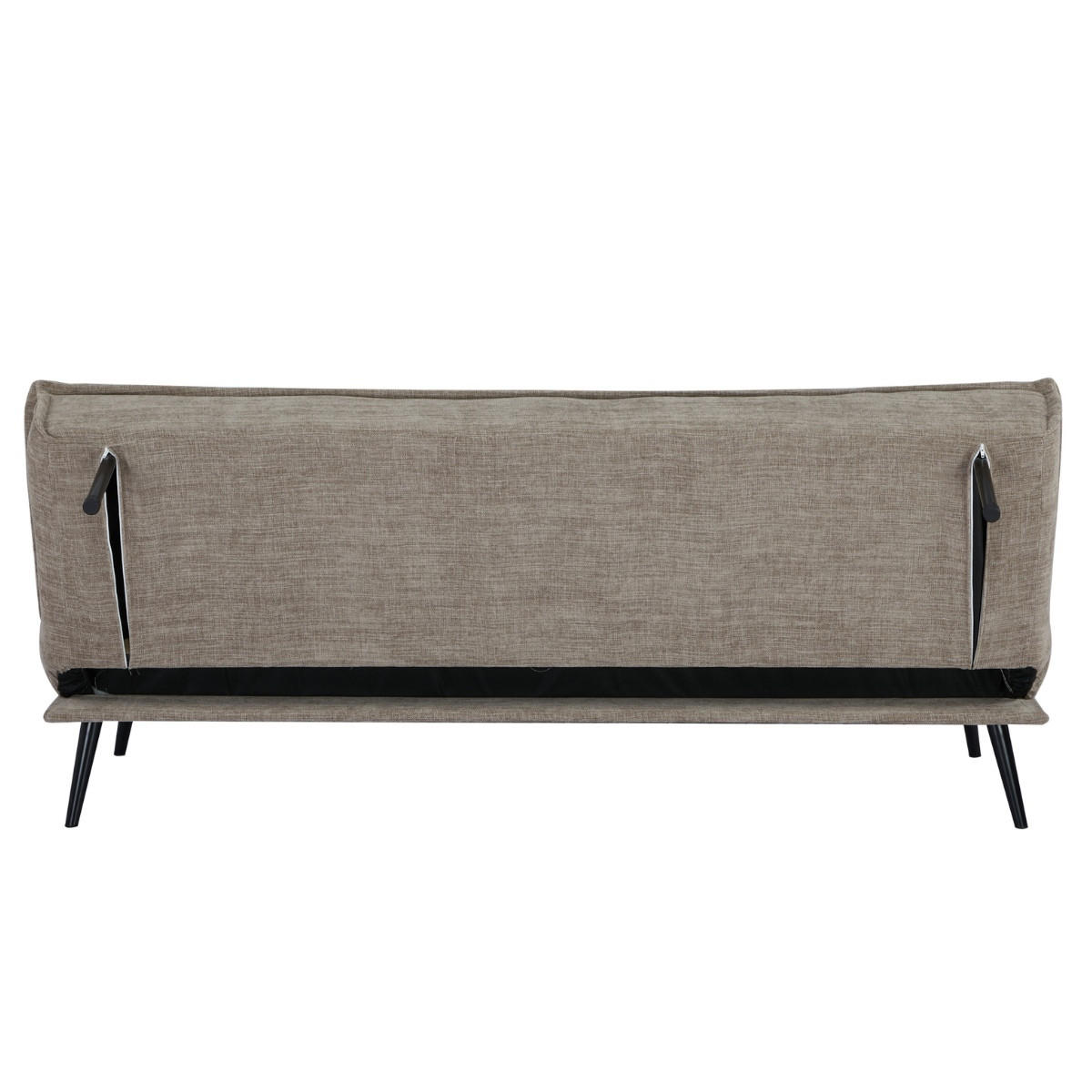 SCHLASOFA 3-Stizer aus Stoff 181x83x81cm, taupe - Taupe, Textil (83/81/181cm) - Giga Meubel