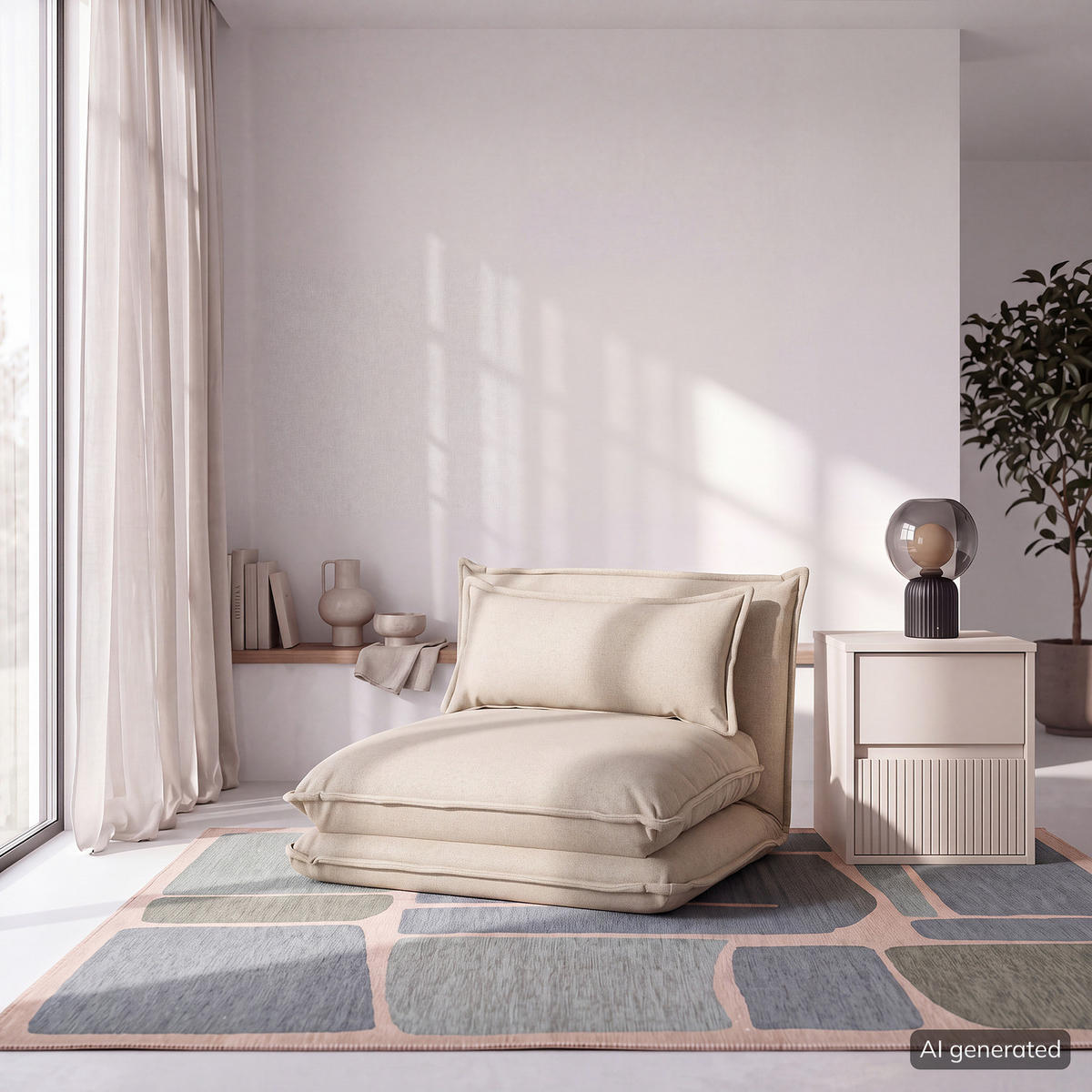 SCHLAFSESSEL - Beige, Textil (78/56/74cm) - home24