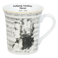 KAFFEEBECHER Komponisten Mozart - Naturfarben, Keramik (0.41L) - Könitz