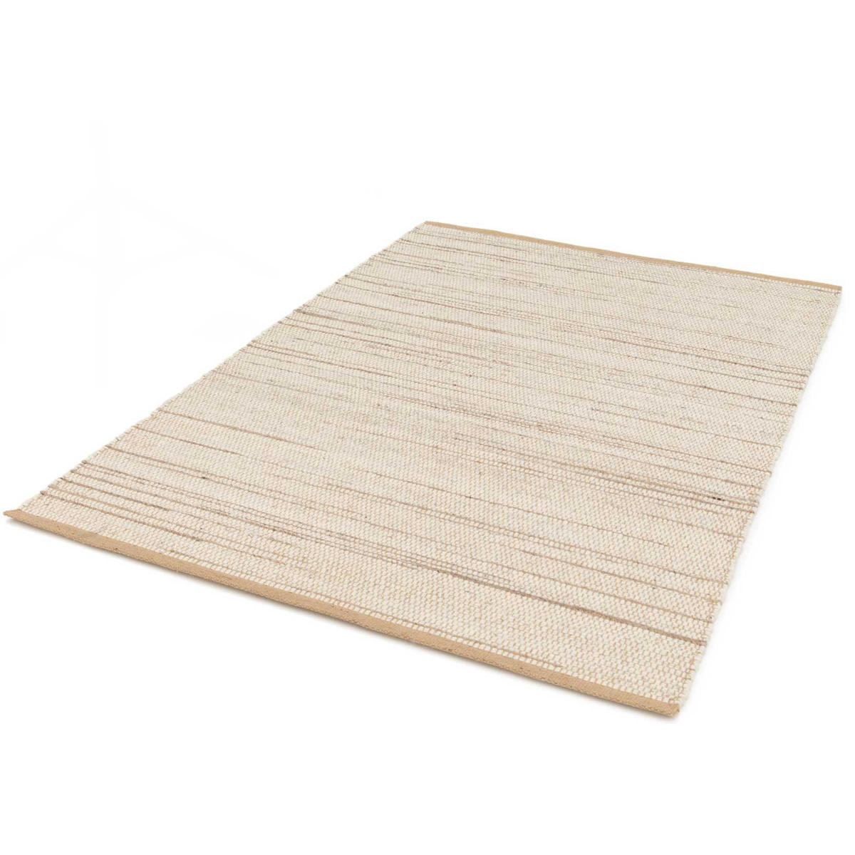 TEPPICH handgefertigt Wolle Jute beige - Beige, Naturmaterialien (120/170cm) - AFK Living