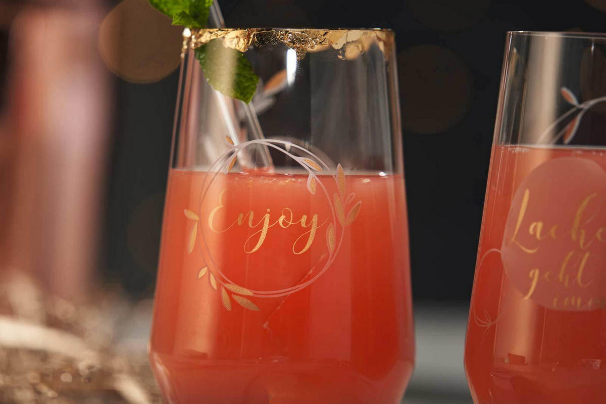 TRINKGLÄSER Presente bunt 300 ml 4er Set - Multicolor, Glas (0.001L) - Leonardo Living