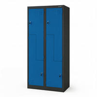 KLEIDERSCHRANK JULIA 185x80x45 cm - Blau/Anthrazit, Metall (80/185/45cm) - Jan Nowak