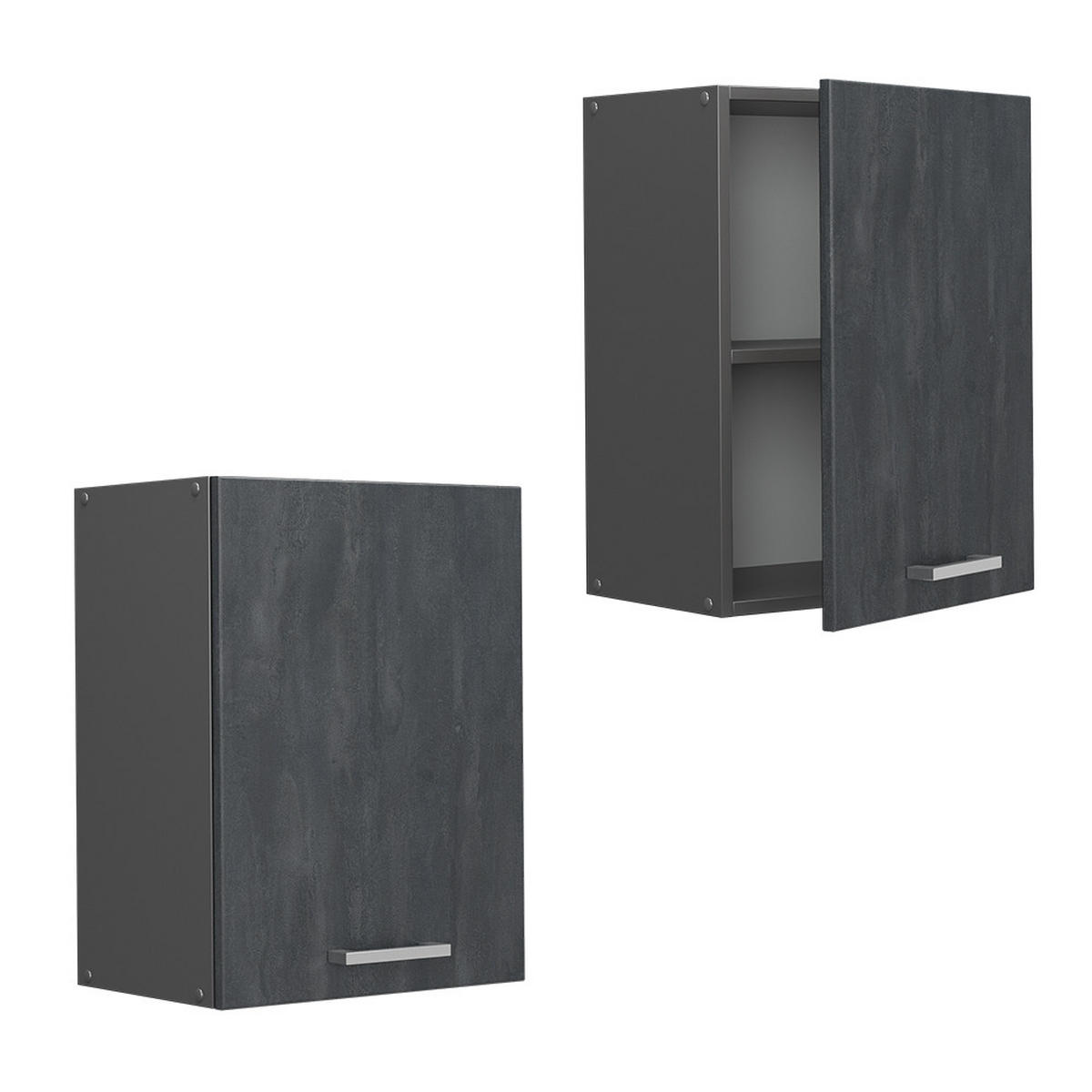 HÄNGESCHRANK R-Line Schwarz Beton 45 cm - Anthrazit/Schwarz, Holzwerkstoff (45/60/31cm) - Vicco