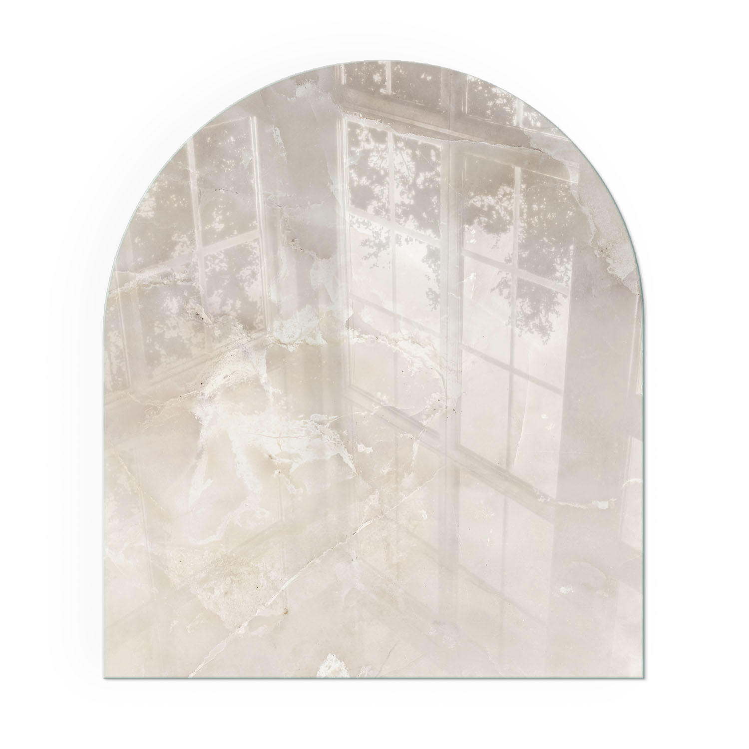 GLASPLATTE für Kamin 80x70 cm - Creme, Glas (80/70/0.4cm) - TULUP