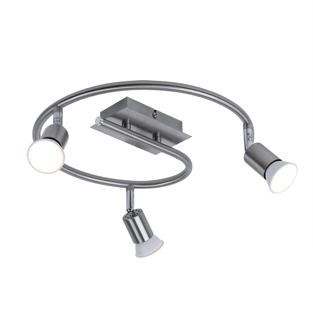 DECKENLEUCHTE Spotrondell Silber gebürstet - Silberfarben, Metall (50/50/17cm) - Esto