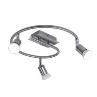 DECKENLEUCHTE Spotrondell Silber gebürstet - Silberfarben, Metall (50/50/17cm) - Esto