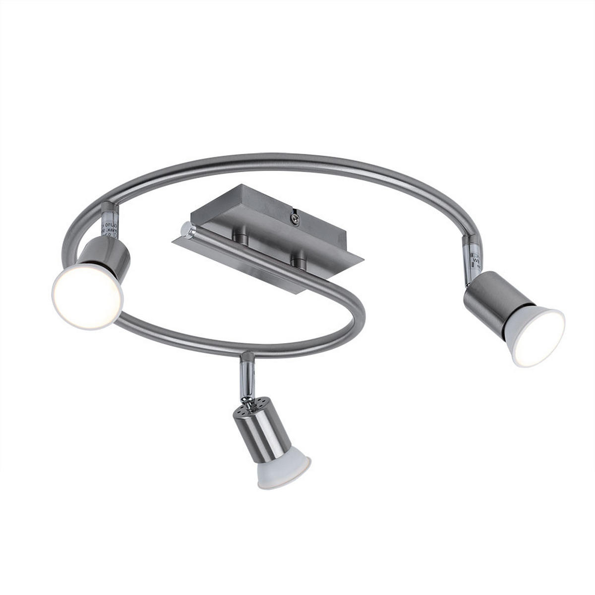 DECKENLEUCHTE Spotrondell Silber gebürstet - Silberfarben, Metall (50/50/17cm) - Esto