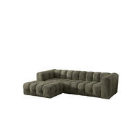 ECKSOFA L-form BALOO L, Chenille-Stoff Arena, Grün, Links - Grün, Holz (280/193cm) - Kaiser Möbel