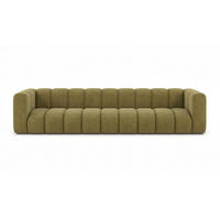 COUCH, Fünfsitzer-Sofa Grand, Veloursstoff Salvador, Olive - Olivgrün, Holz (314/70/87cm) - Kaiser Möbel