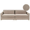 3-SITZER-SOFA taupe Vinstra - Taupe/Hellbraun, Textil (250/80/125cm) - Beliani