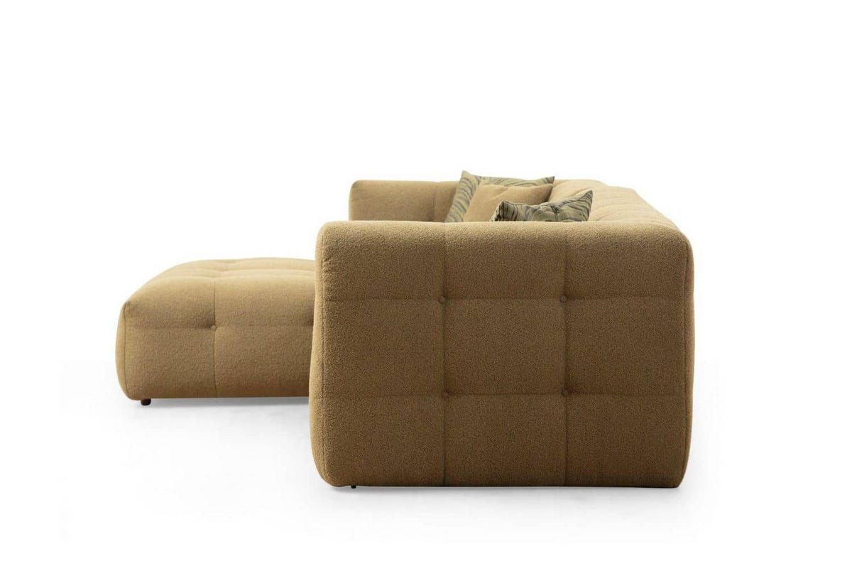 ECKSOFA modernes Design - Schwarz/Grün, Holz/Kunststoff (300/150cm) - myHomelando
