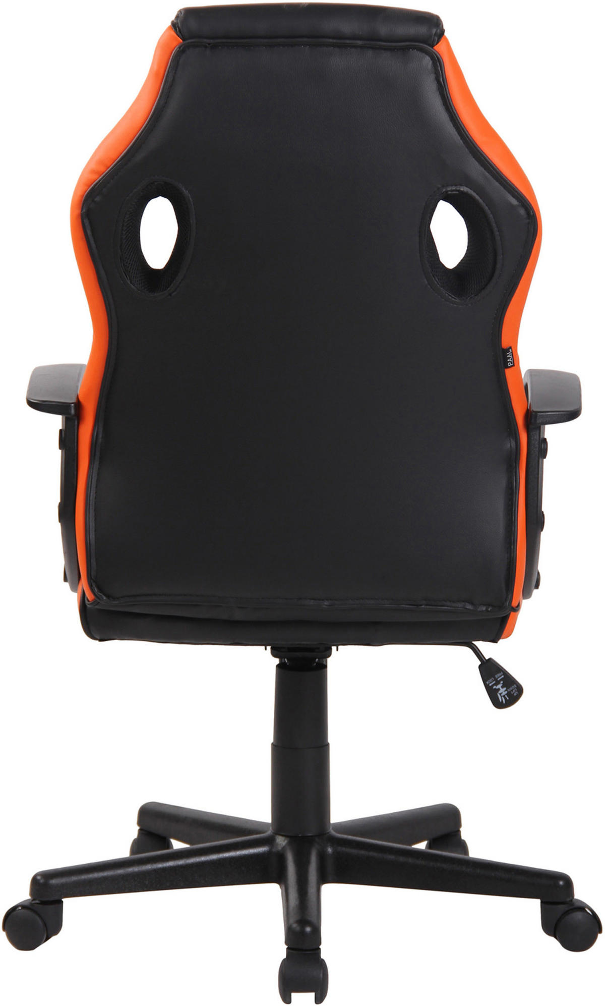 BÜROSTUHL Glan, Kunstleder Schwarz/Orange - Orange, Kunststoff/Textil (64/119/60cm) - TPFLiving