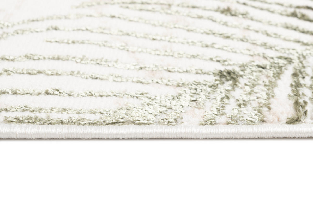 LÄUFER Crystal Hellgrün Palmenblätter 80/1300 cm - Hellgrün, Textil (80/1300cm) - Tapiso