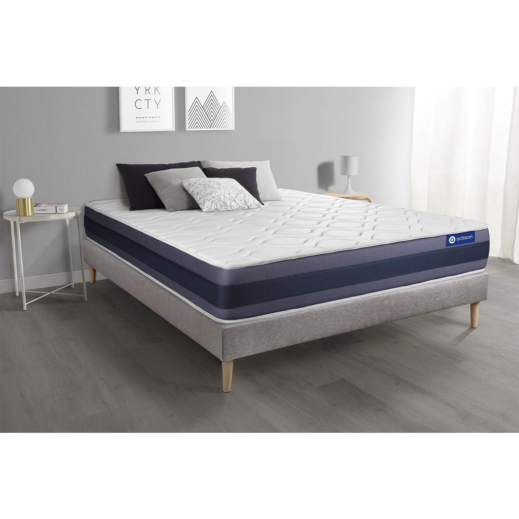 Thumbnail - Actisom Bett, Grau, Holz, H2, Höhe ca. 24 cm, 140x210 cm, Oeko-Tex® Standard 100, Schlafzimmer, Betten