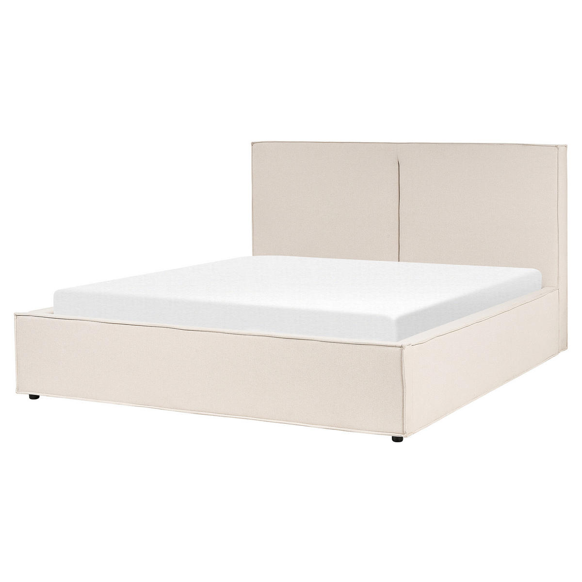 POLSTERBETT 160/200cm Beige Moissac - Beige, Textil (160/200cm) - Beliani