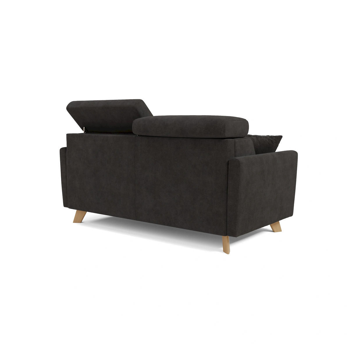 SCHLAFSOFA Francy - Schwarz, Metall (160/92/97cm) - Divani.store