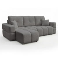 ECKSOFA Denise Mit Schlaffunktion - Dunkelgrau, Holzwerkstoff/Textil (250/148cm) - Fun Möbel