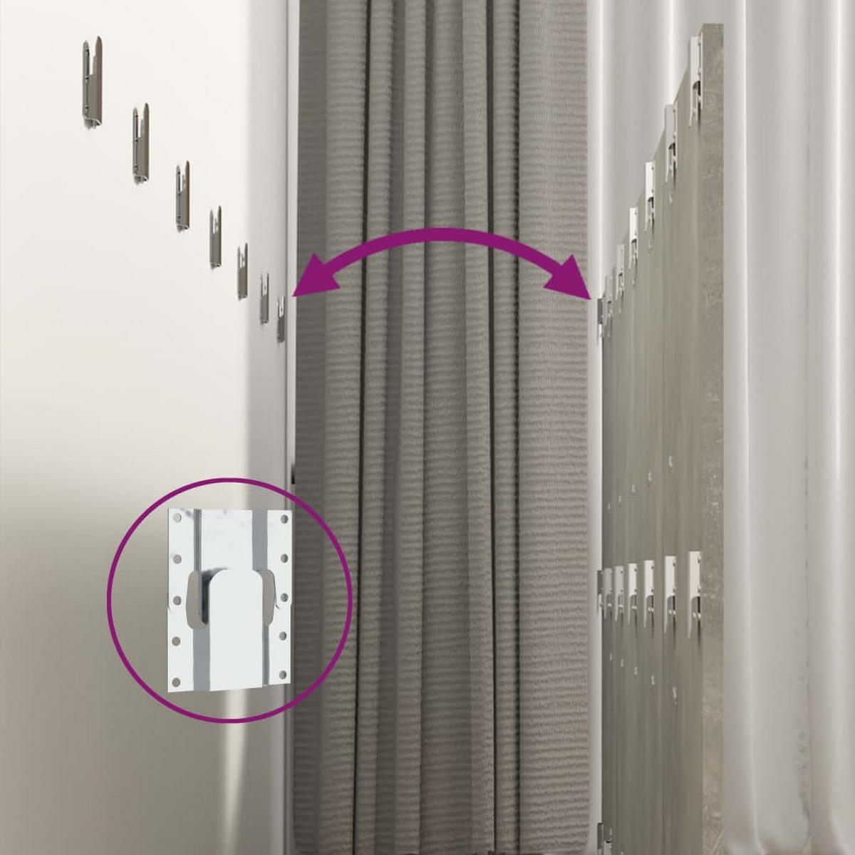 KOPFTEIL Betongrau 240/1,5/80 Cm Holzwerkstoff - Grau, Holzwerkstoff (1.5/80/240cm) - vidaXL