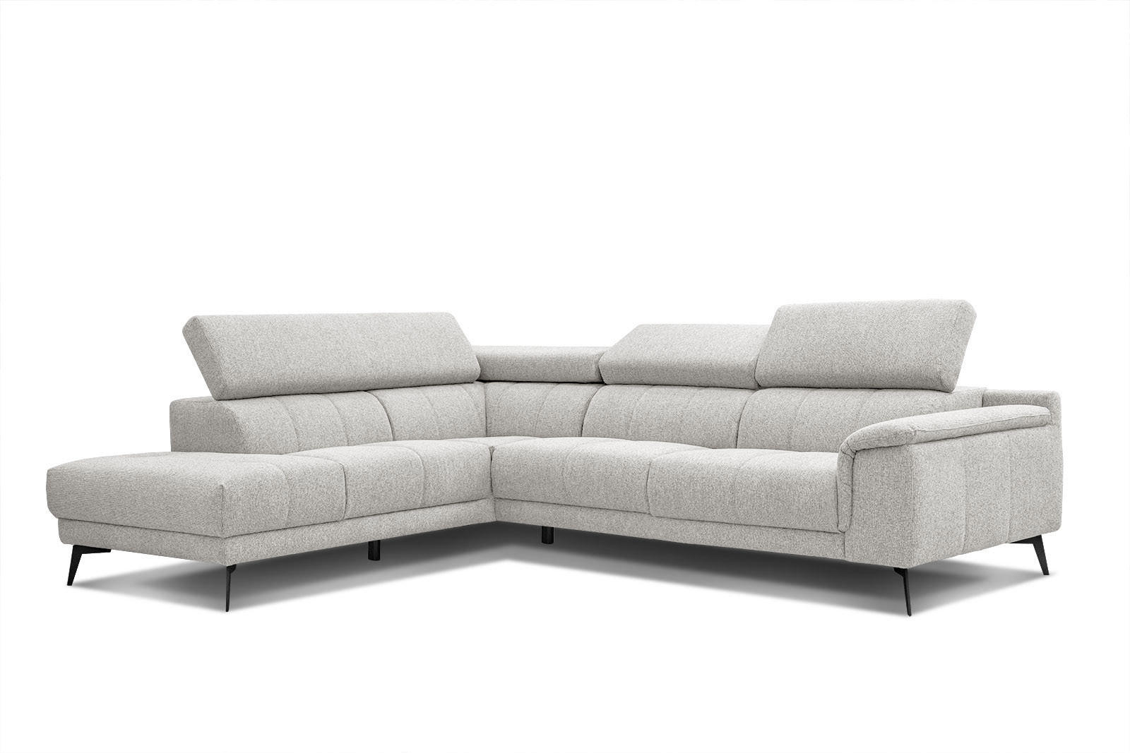 ECKSOFA FIERO 5-Sitzer, creme - Creme/Schwarz, Holzwerkstoff/Textil (158/269cm) - Courtois Laville