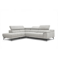 ECKSOFA FIERO 5-Sitzer, creme - Creme/Schwarz, Holzwerkstoff/Textil (158/269cm) - Courtois Laville