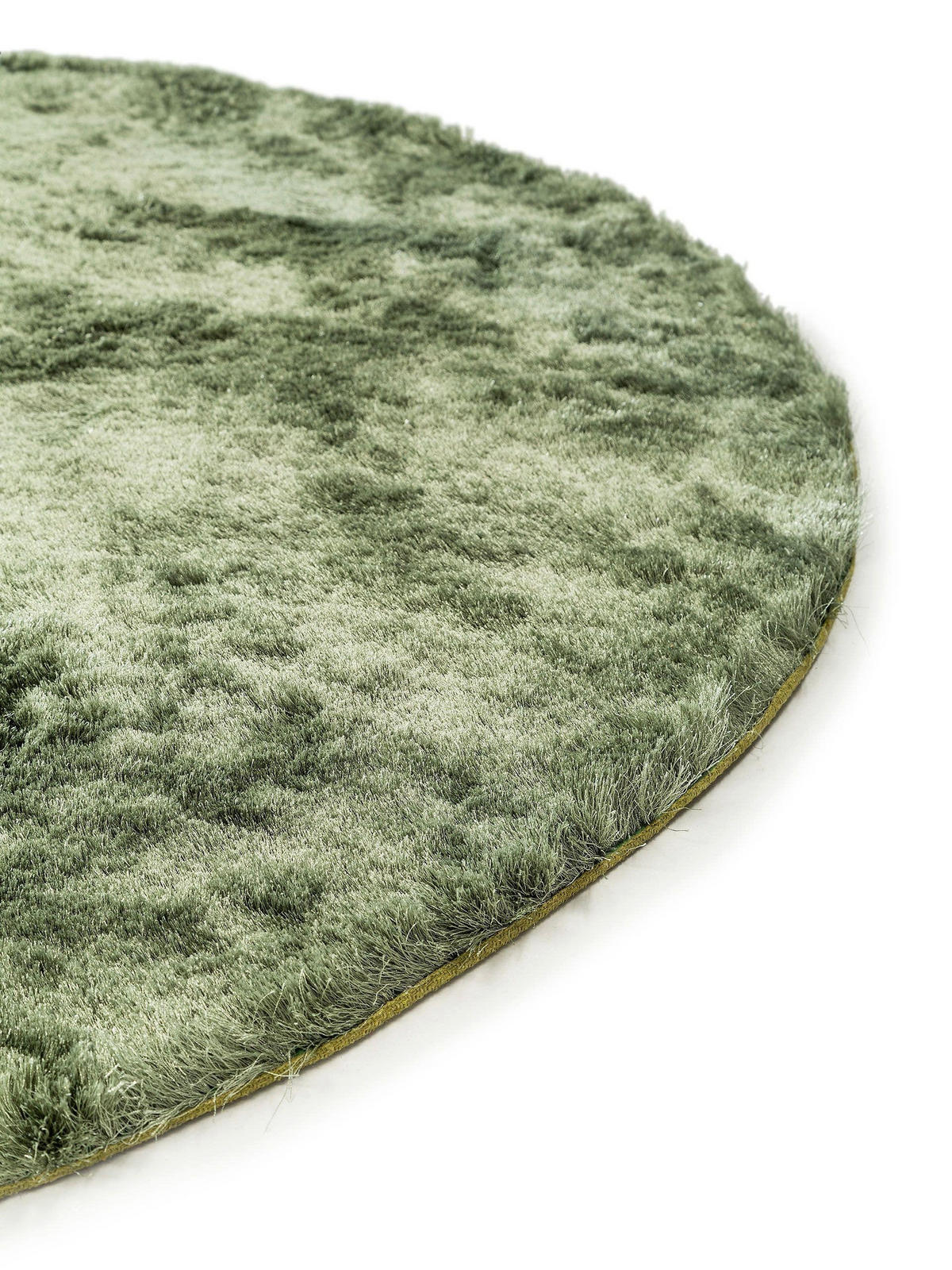 HOCHFLORTEPPICH Whisper Grün ø 160 cm rund - Grün, Textil (160/160cm) - benuta Nest