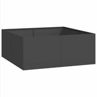 PFLANZKÜBEL Schwarz 100/100/40 Cm Stahl - Schwarz, Metall (100/40/100cm) - vidaXL