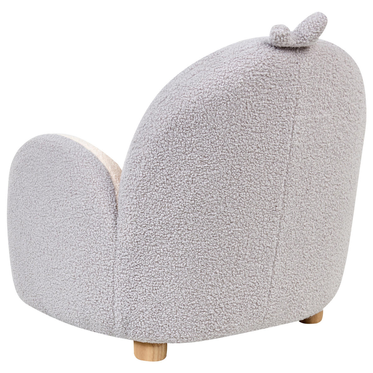 KINDERSESSEL Grau Fyn - Creme/Braun, Textil (50/60/55cm) - Beliani