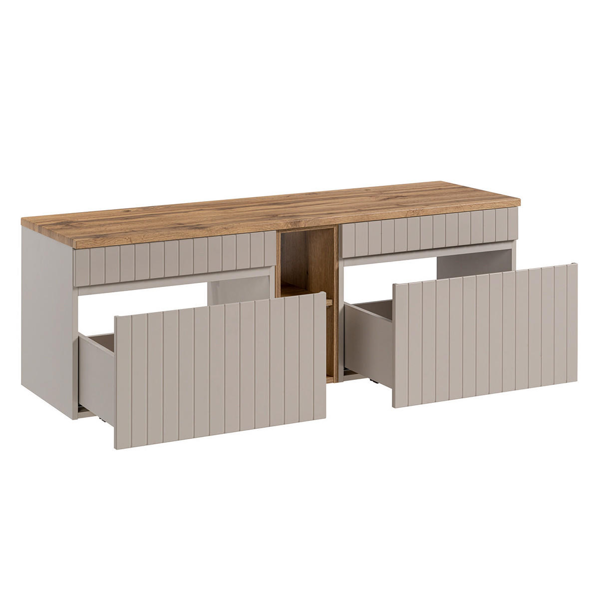 WASCHTISCHUNTERSCHRANK 140.4cm Zelie Kaschmir - Beige, Holzwerkstoff (140.4/48/46cm) - Petits-meubles