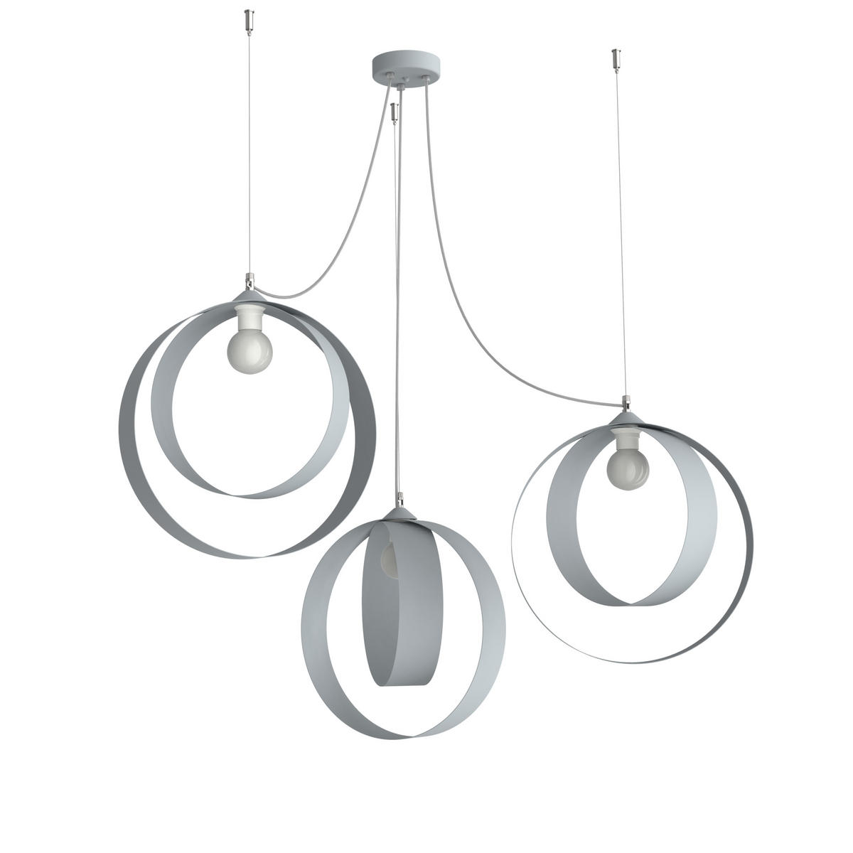 HÄNGELEUCHTE - Grau, Metall (40/40/120cm) - Lumicom