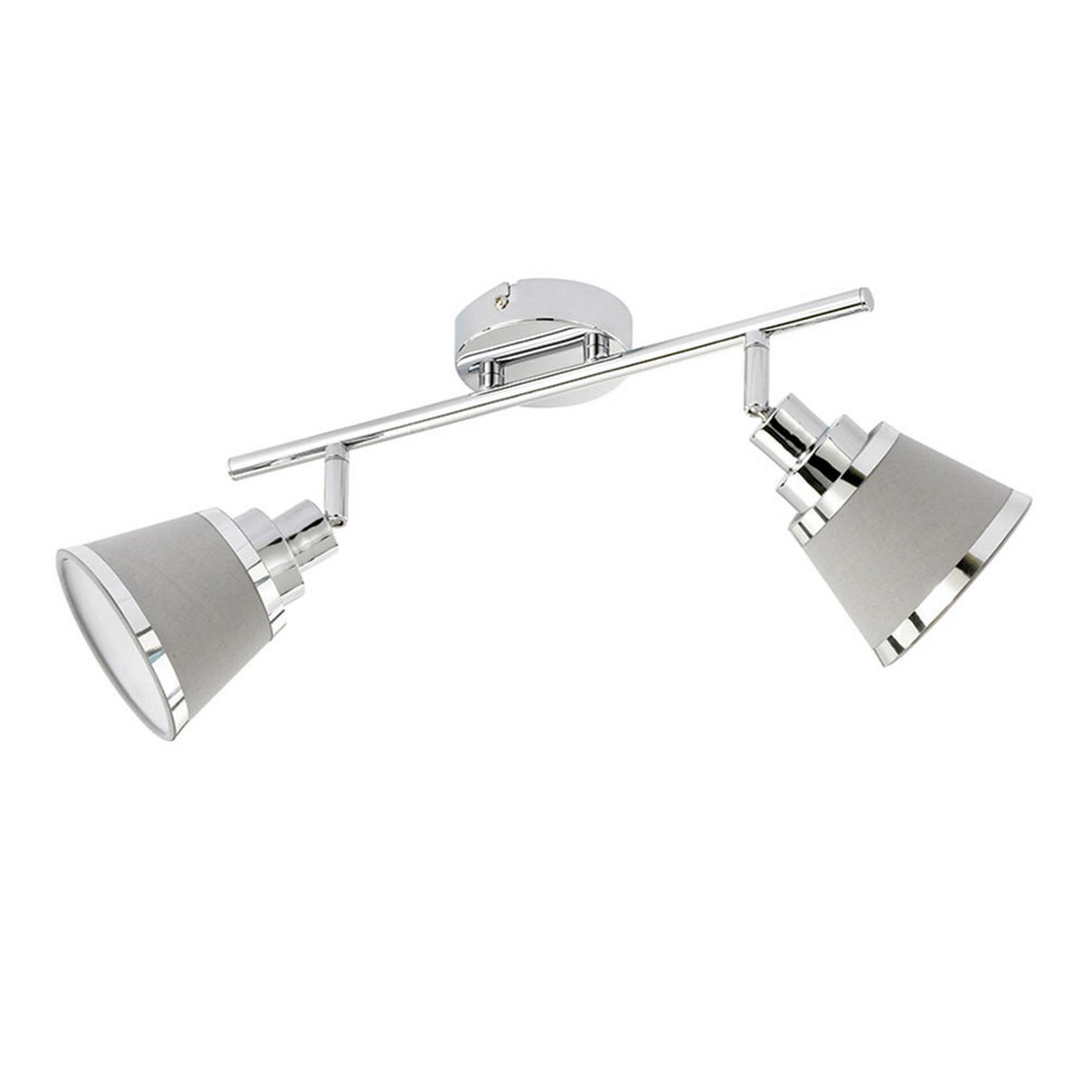 LED DECKENLEUCHTE ZOON Textil Grau - Grau, Metall (36.5/11.3/21.5cm) - Wofi